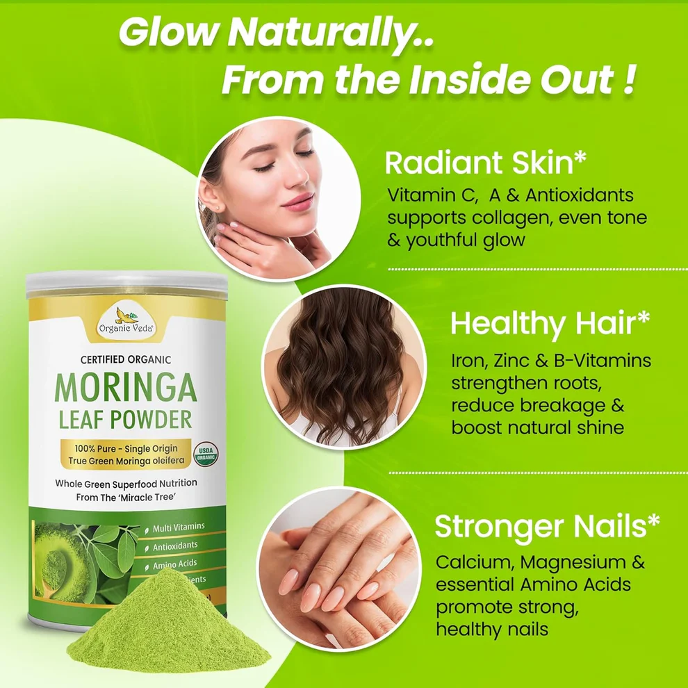 Buy Moringa Leaf Powder Online for Daily Wellness | Organicveda