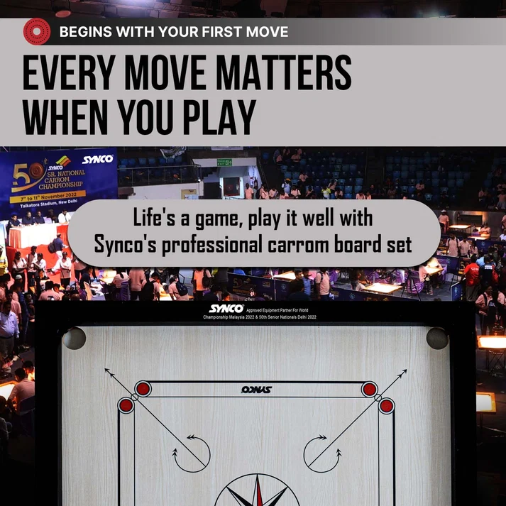 Synco 32 Inch Chakri Carrom Board | Beginner Carrom for Home & Practice