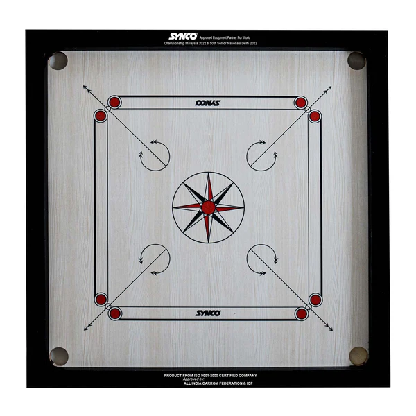 Synco 32 Inch Chakri Carrom Board | Beginner Carrom for Home & Practice