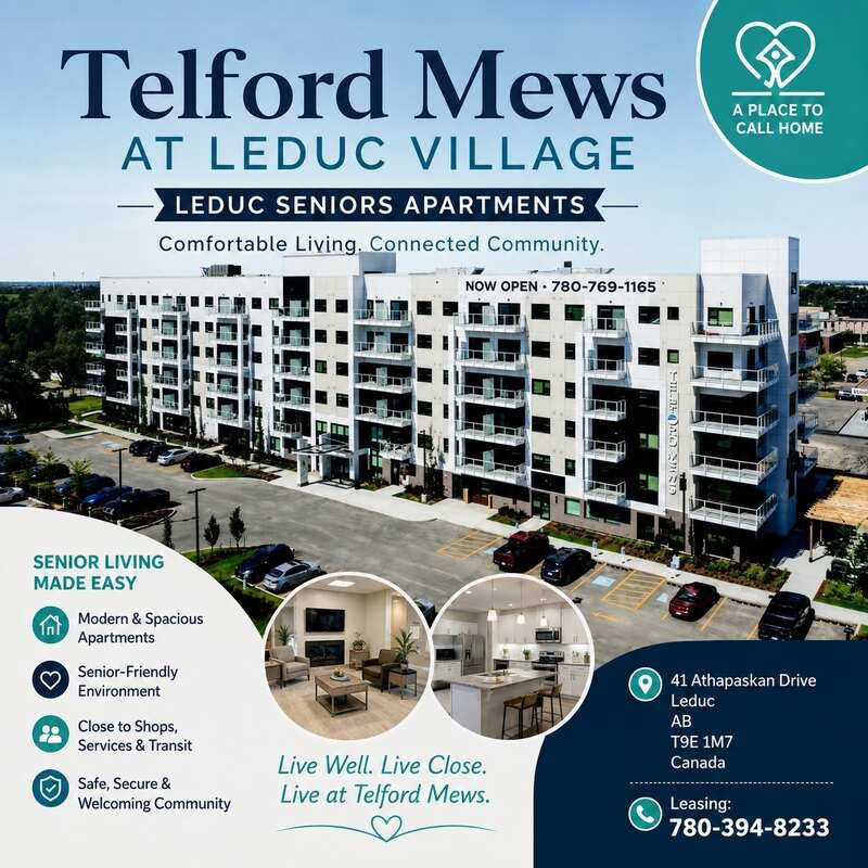 Leduc Seniors Apartments at Telford Mews at Leduc Village