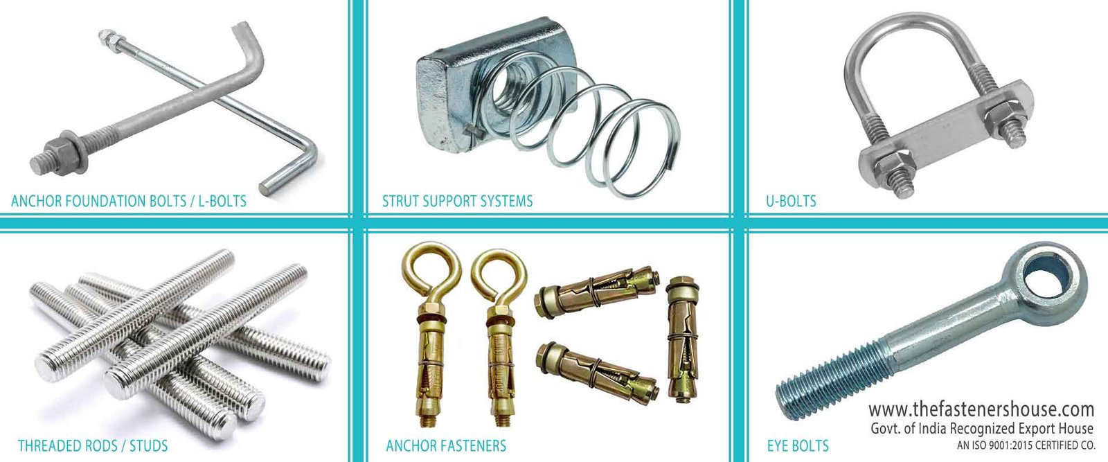 Fasteners Bolts Nuts Threaded Rods manufacturer exporter in India https://www.thefastenershouse.com