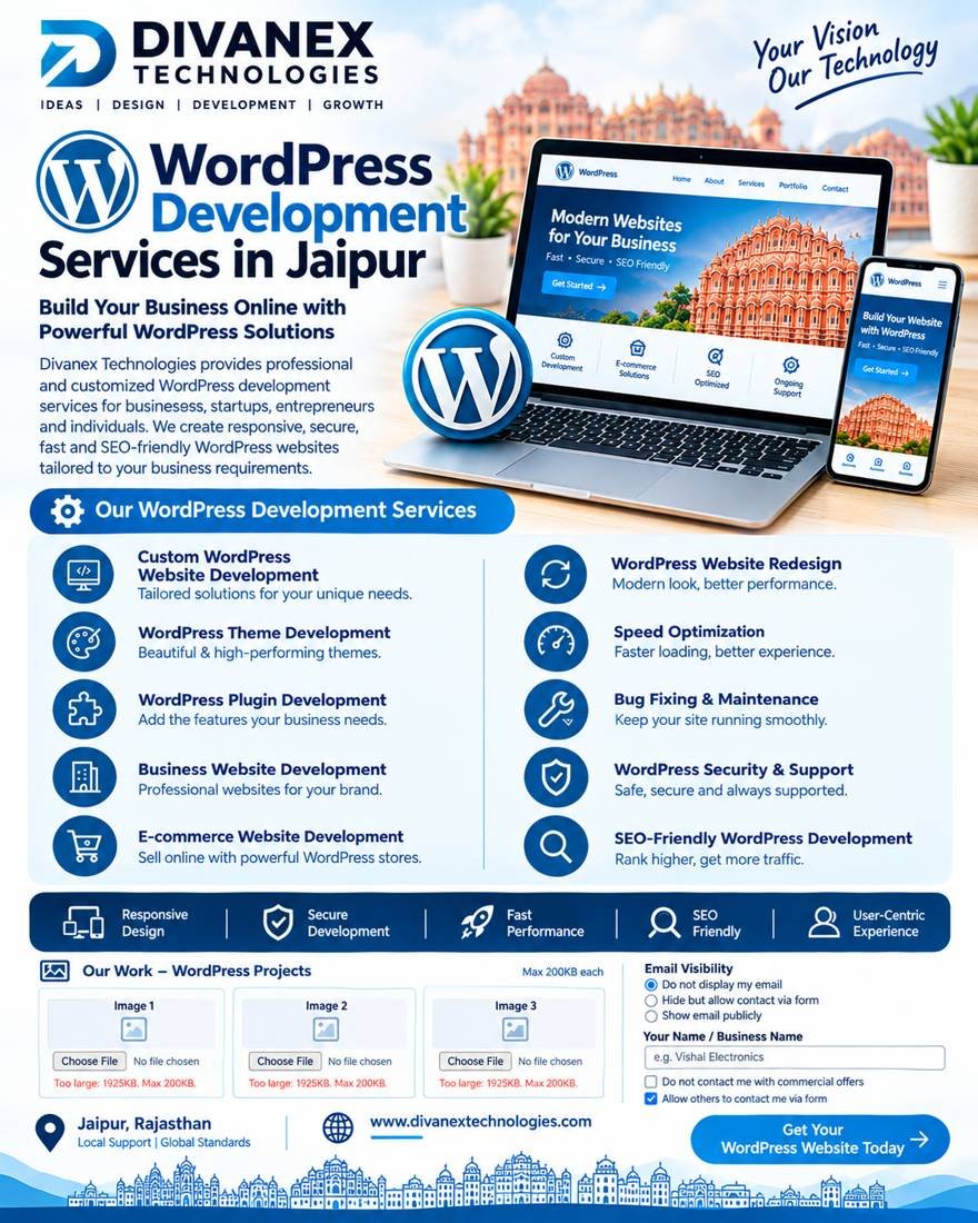 WordPress Development Services in Jaipur | Divanex Technologies