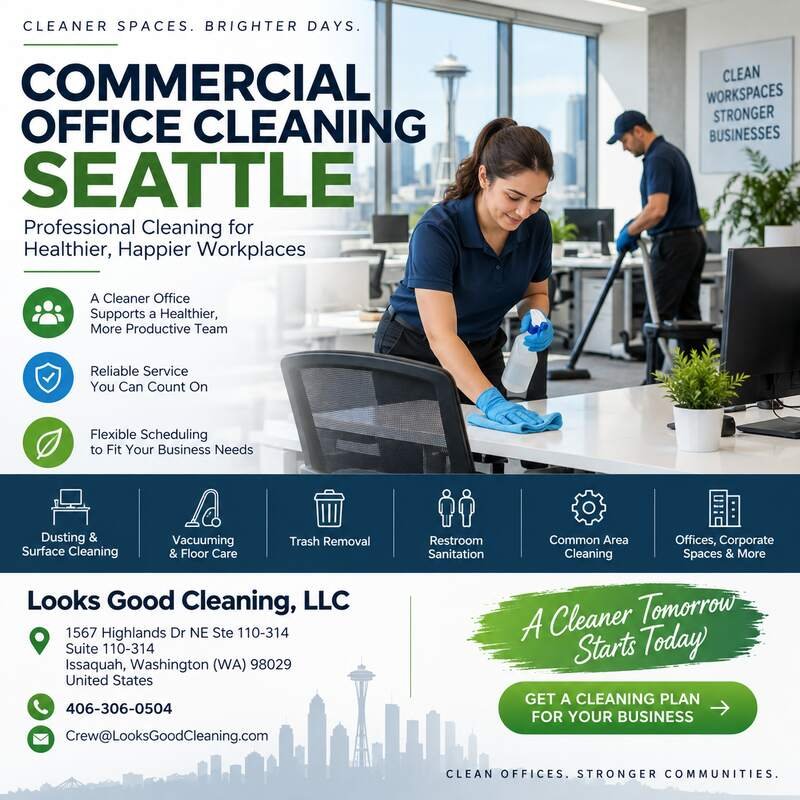 Reliable Commercial Office Cleaning Seattle for Professional Workspaces