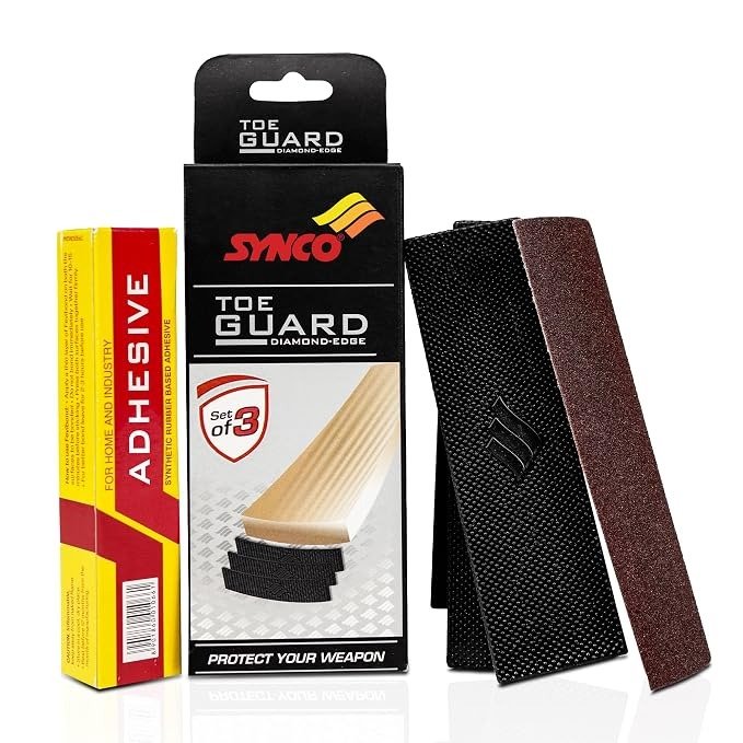 Cricket Bat Toe Guard with Adhesive & Sandpaper | Synco