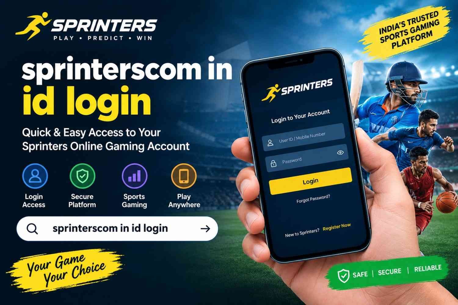 Sprinters Login for Returning Users
