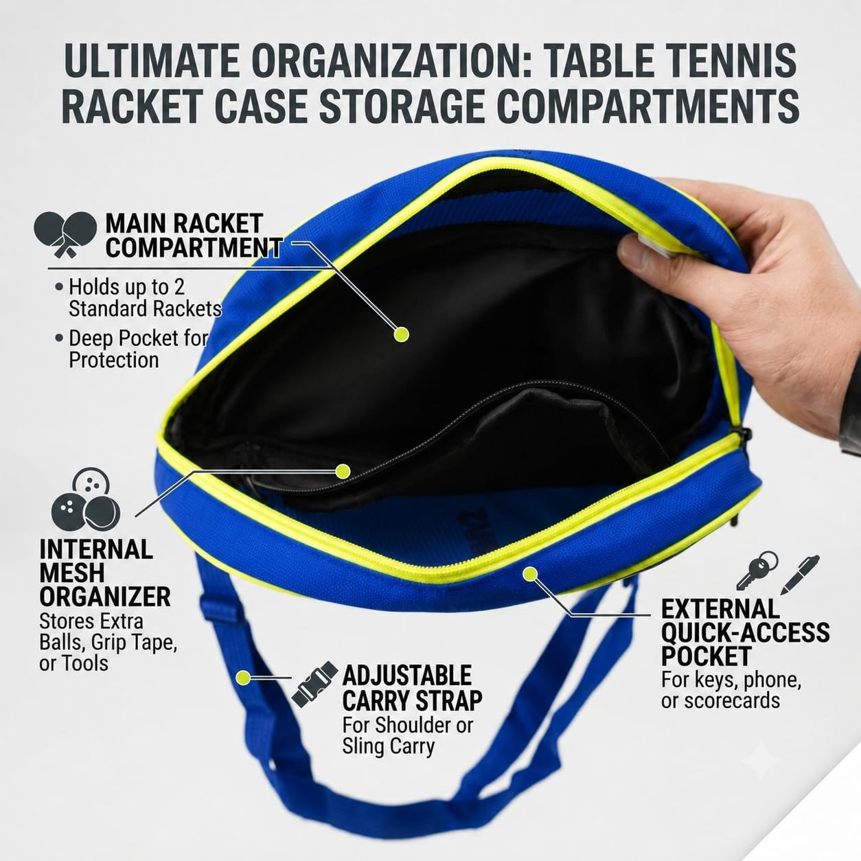 Table Tennis Bags for Ping Pong Paddle & Accessories| Synco