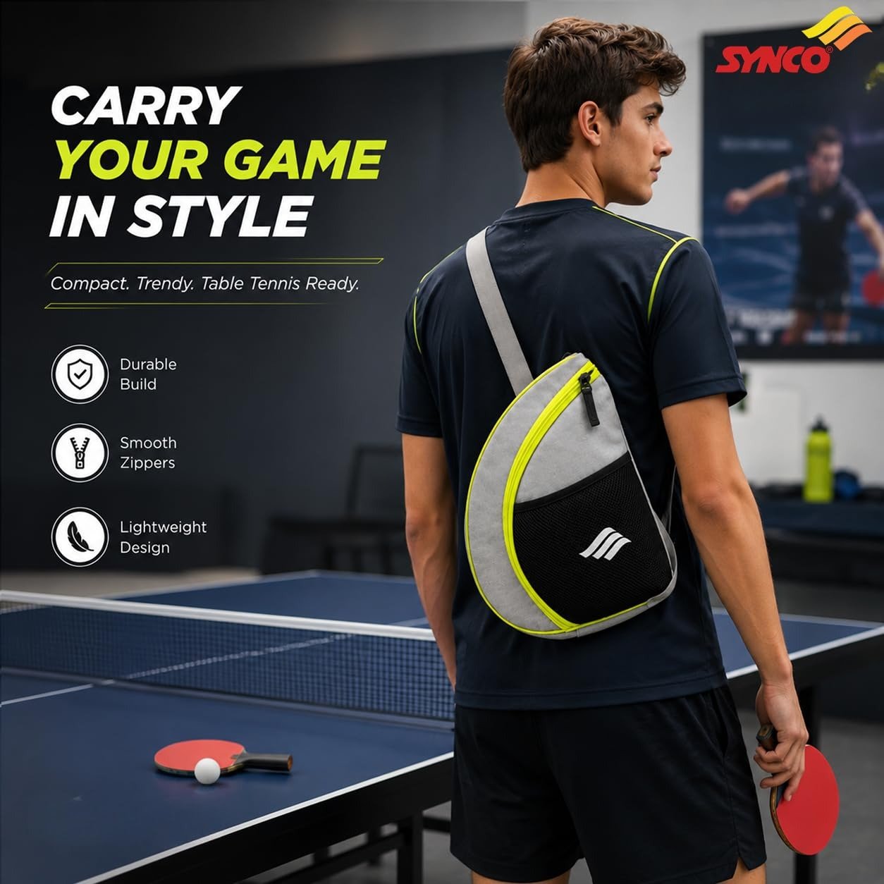 Table Tennis Bags for Ping Pong Paddle & Accessories| Synco