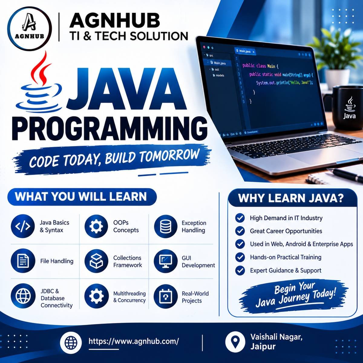 Java Programming Course in Jaipur | Practical Training at AGNHUB