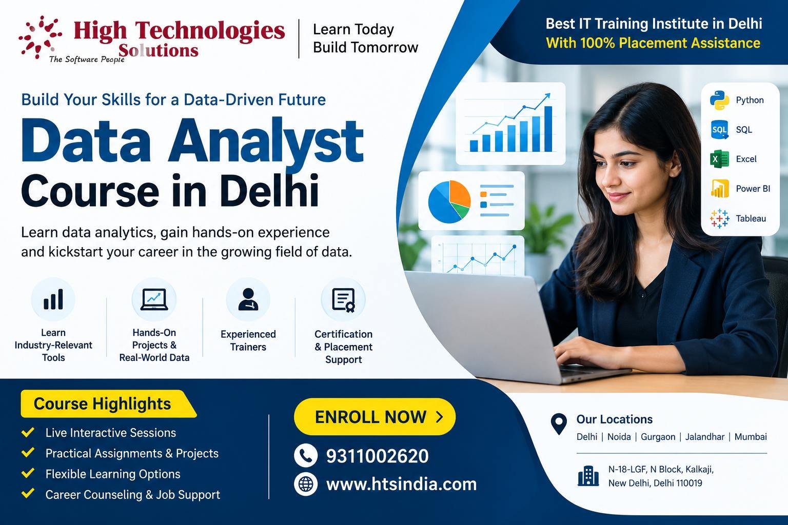 Data Analyst Course, in Delhi gives you the chance to build data skills.