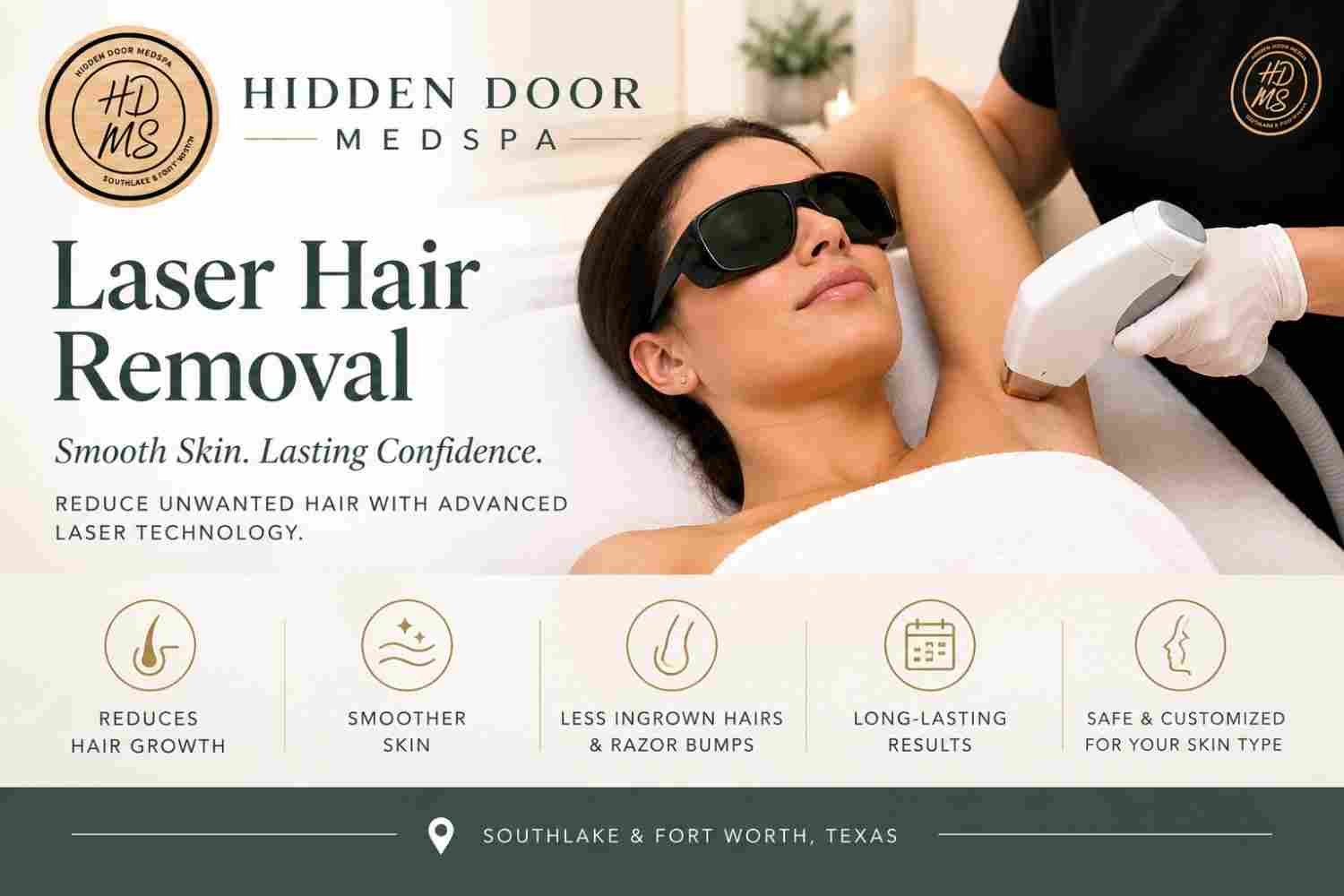 Professional Laser Hair Removal at Hidden Door Medspa